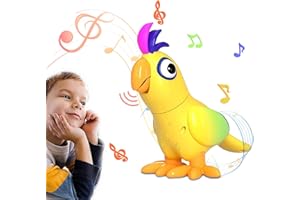 Milebro Upgrade Newest Talking Parrot, Smart Talk Back Realistic Fake Bird Interactive Cute Toy for Kids Boys Girls Christmas Birthday Party Gift (Yellow)