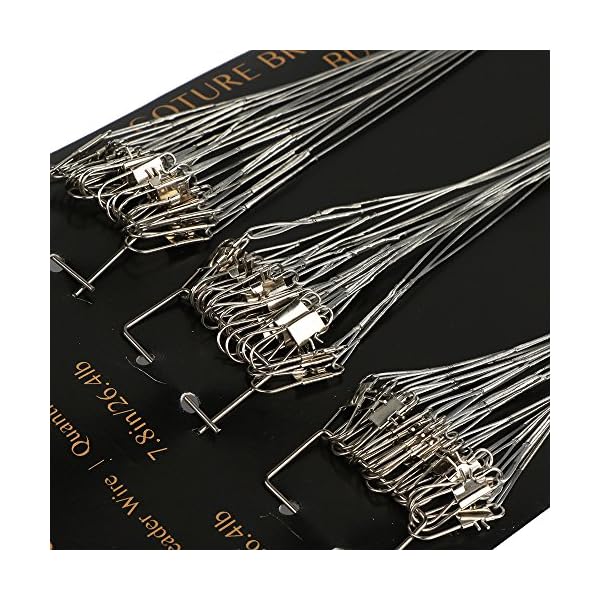 Saltwater-Stainless-Line-Wire-Fishing-Leaders-Line-Silver-8kg10kg12kg-Pack-of-60