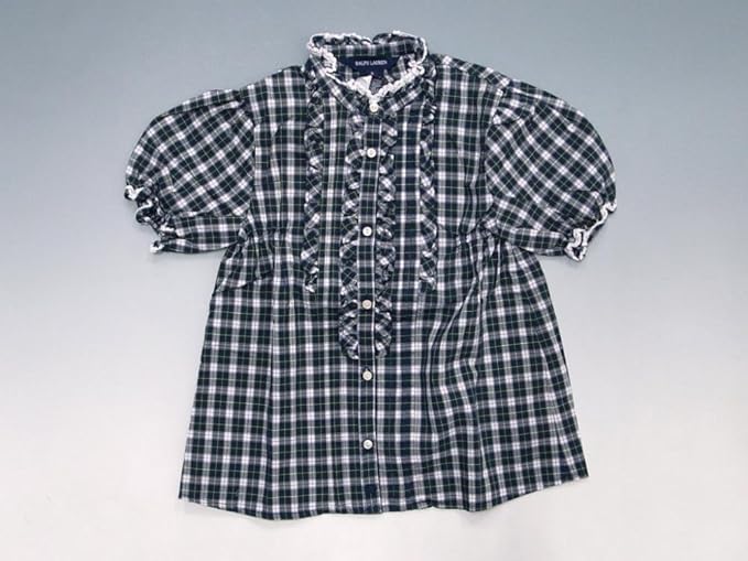 Amazon ポロラルフローレン Polo Ralph Lauren キッズ フリルチェックブラウス 6サイズ 1cm ワンピース チュニック 通販