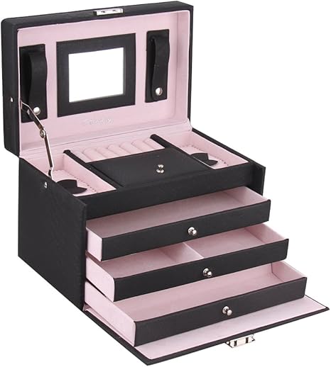 Large Jewellery Box Gift Storage Case For Girls Necklace Watch