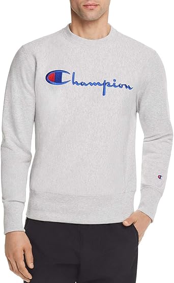 champion script logo crew neck sweatshirt