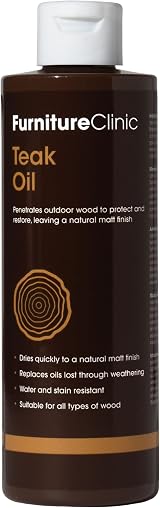 Furniture Clinic Teak Oil 500ml Outdoor Wood Finish Protector