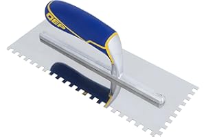 QEP Comfort Grip Stainless Steel Trowel Square Notch 1/4" x 1/4" x 1/4"