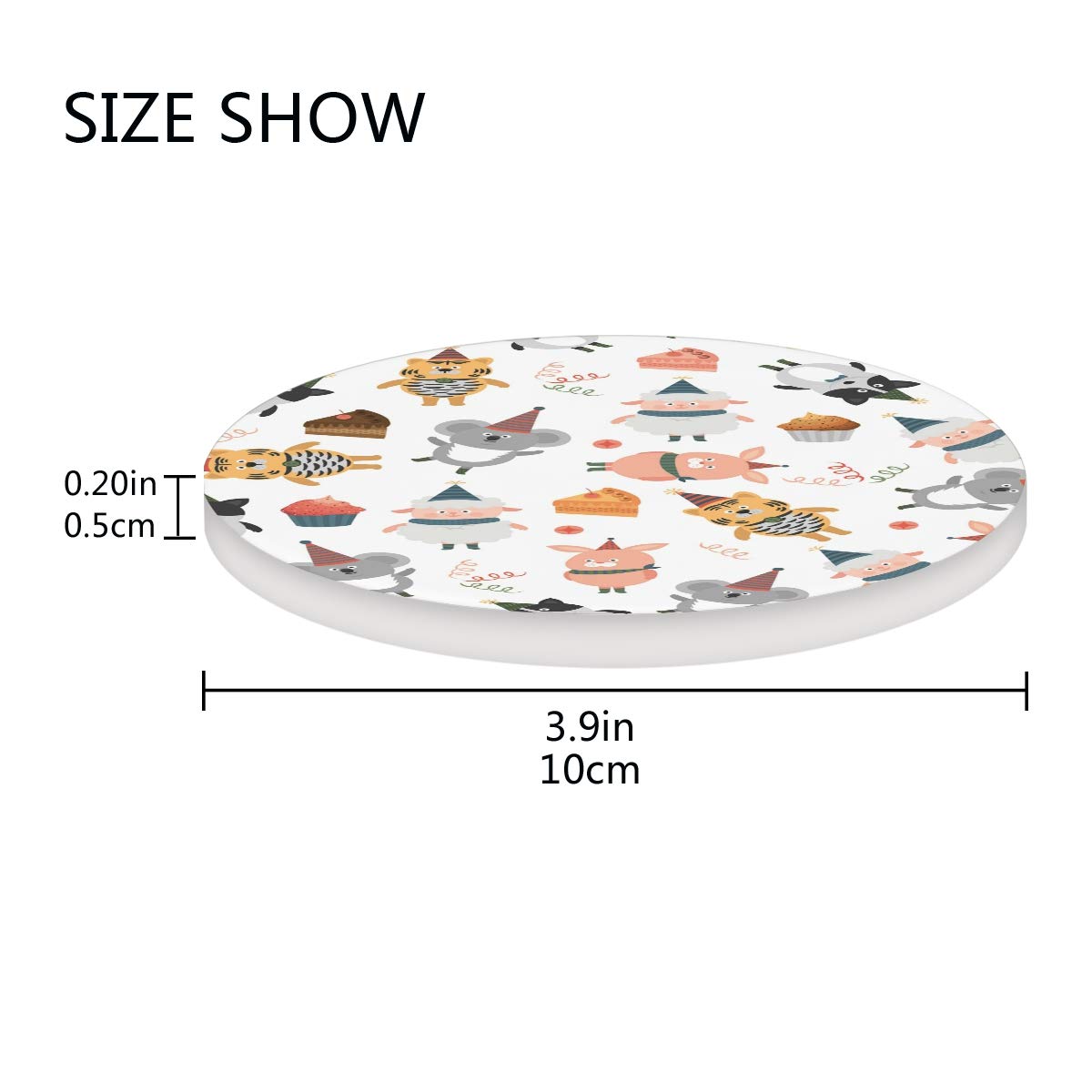 1 Bois 4 Pieces Set Fantazio Dessous De Verre à Vin Verre à