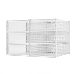 PARANTA 6-Piece Boot Shoe Storage Box, Stackable