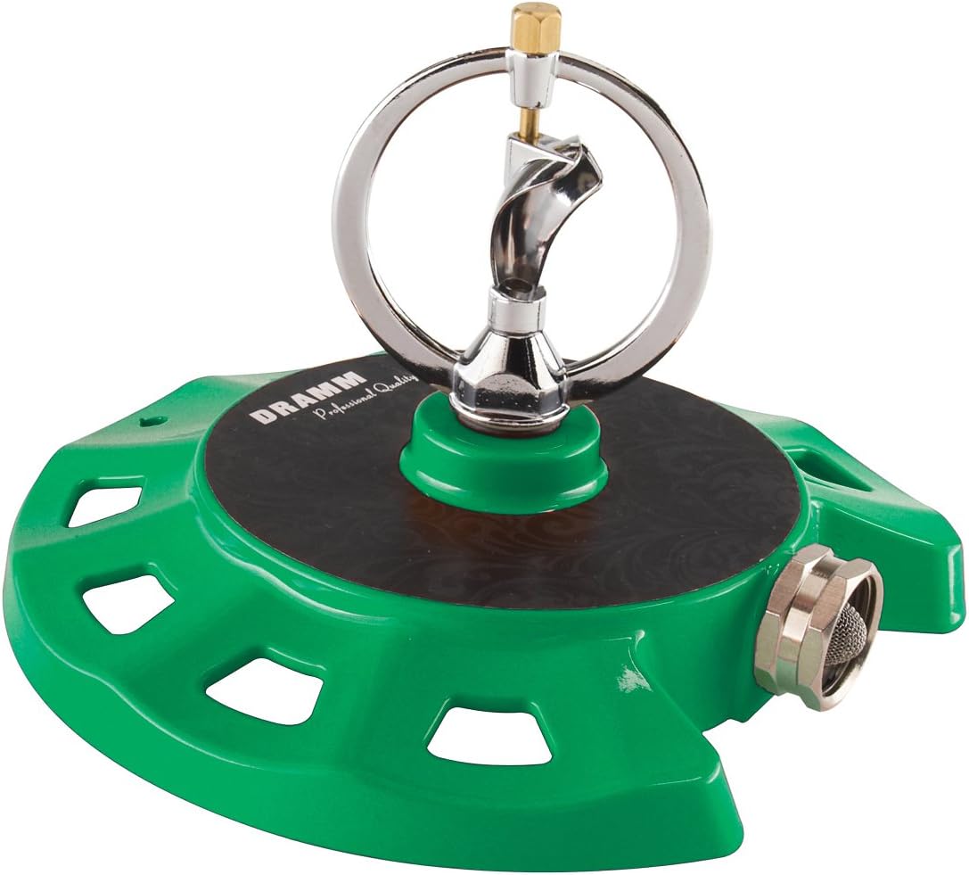 Dramm 15074 ColorStorm Spinning Sprinkler, Green : Oscillator Lawn And Garden Sprinklers : Garden & Outdoor