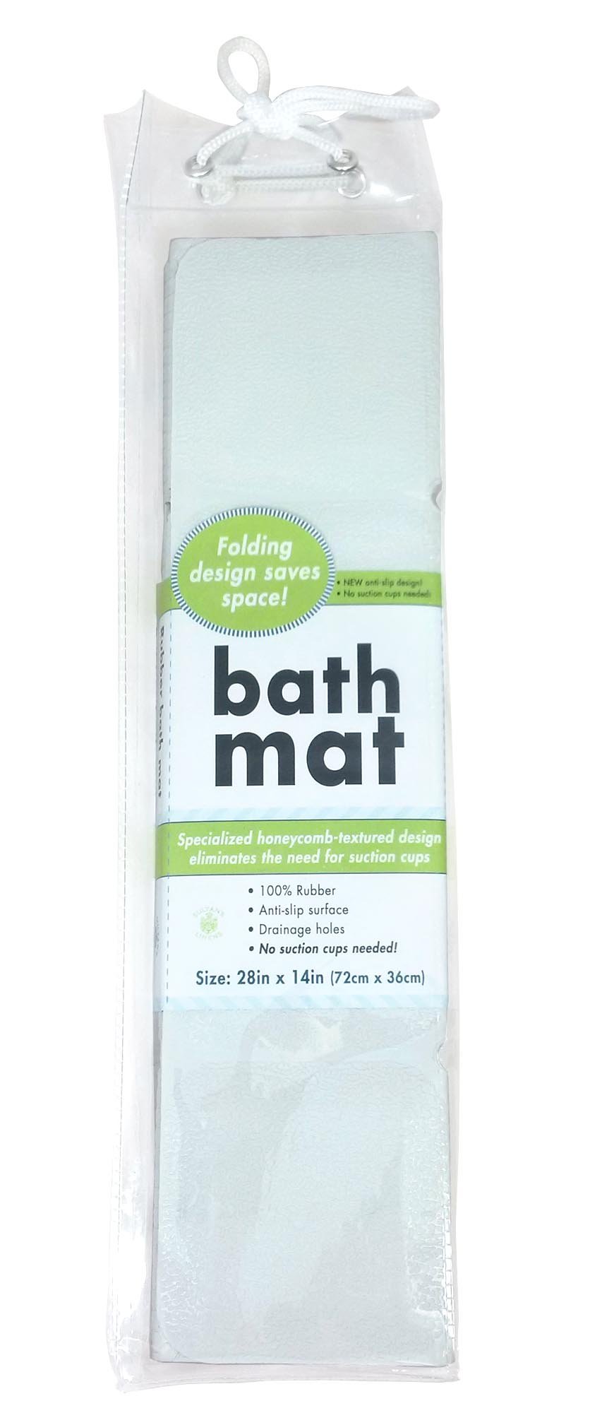 Sultan's Linens Foldable Non Slip Rubber Bath Mat For Textured Tub and