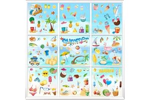 MOFUGUI Spring Window clings for Glass Windows Flowers Butterfly Insects Birds Sun Prints Thick Gel Clings Toddlers Classroom Home Nursery Birthday Party Holiday Supplies (WS009)