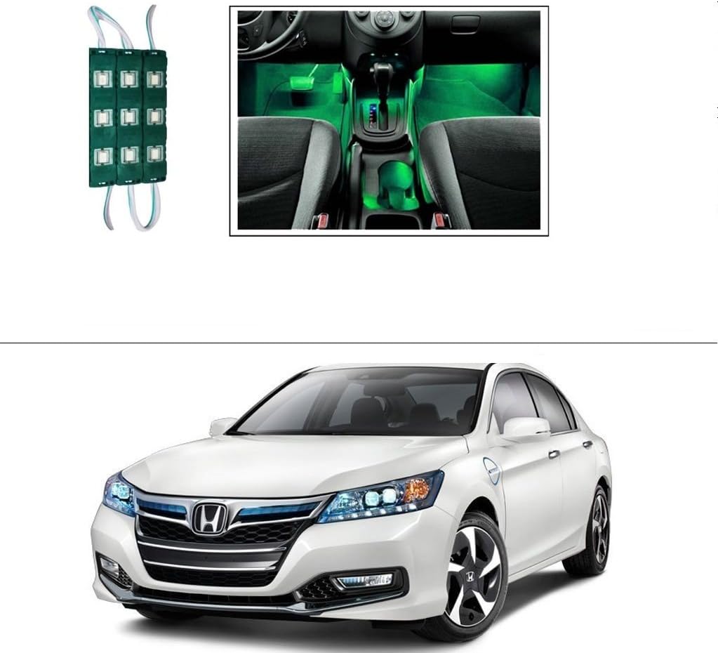 AutoStark 9 LED Custom Cuttable Car Green Light for Interior for Honda Accord (2014 Upwards)