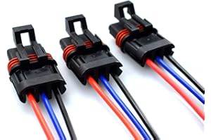 AFEISOL Bus Bar Pulse Power Plugs Pigtail Replacement for Polaris Plug 2018 2019 2020 2021 2022 2023 2024 Ranger XP 1000 / RZR/Pro RS1 General Bus Bar Harness Pigtail Connectors (Blue, 3)