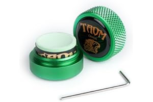 YEUEK TAOM Pool Chalk Holder Round Shaped Practical Tool Billiards Accessories Magnetic Mini Chalk Tip Case Container Round Box Billiards