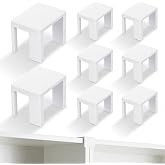 Fuutreo 8 Pack Bookcase Connector Compatible with IKEA Billy, White | PETG Top Bracket for Seamless Look, Shelf Aligner with Gap-free Stability, Clip-on Design Creating Tidy Library-style Rows