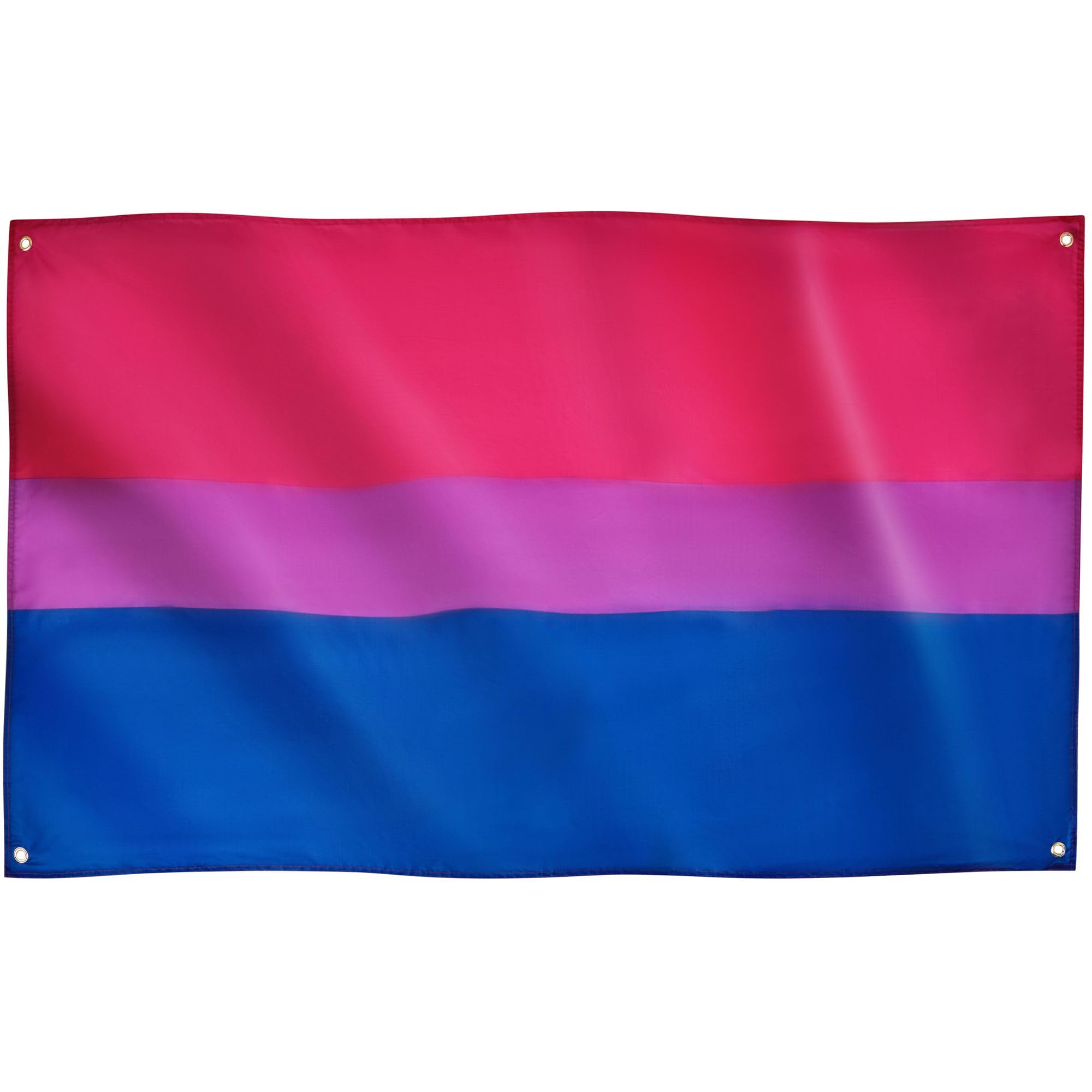 Runesol Bisexual Flag, 91x152cm, (3ft x 5ft) Bi Banner, Pride Flag, 4 Grommets, Eyelet in Every Corner, LGBTQ+, Parade, Festival, Party, Carnival, Premium Flags, Inside, Outside, Vivid Colours — image 1