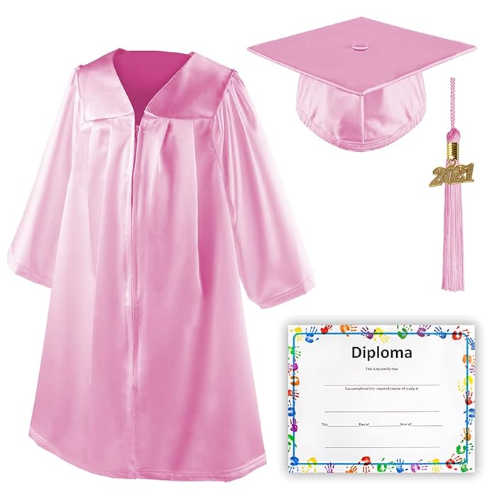 Buy Shiny Kindergarten Preschool Graduation Cap & Gown with 2022 Matching Tassel and Diploma