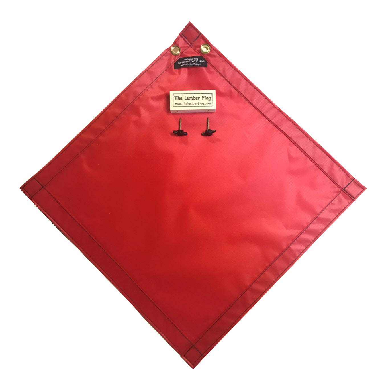 The Lumber Flag Red Ripstop Nylon 18 x 18 Safety Flag with Fastening ...