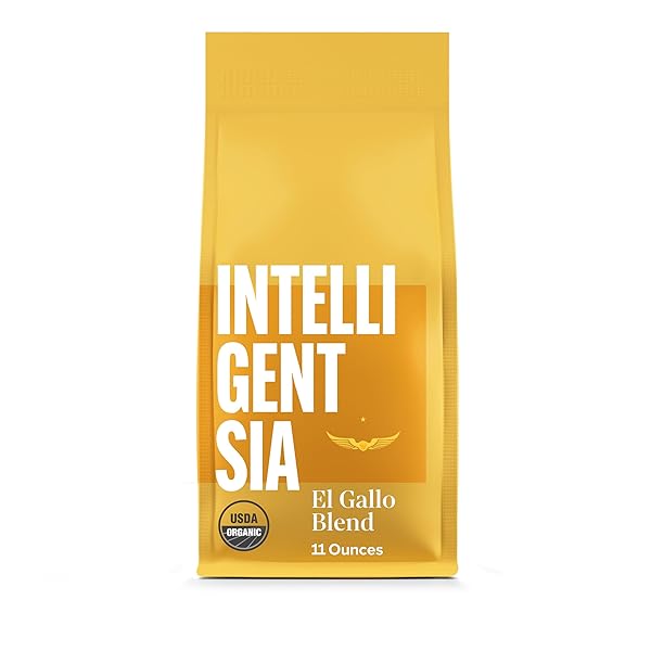 INTELLIGENTSIA COFFEE, USDA ORGANIC LIGHT ROAST WHOLE BEAN COFFEE – EL GALLO BLEND 11 OUNCE BAG