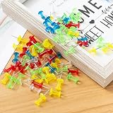 ZHIYE 100 pcs Coloured Push Pins Clear Map Drawing Pins with Storage Box view 5