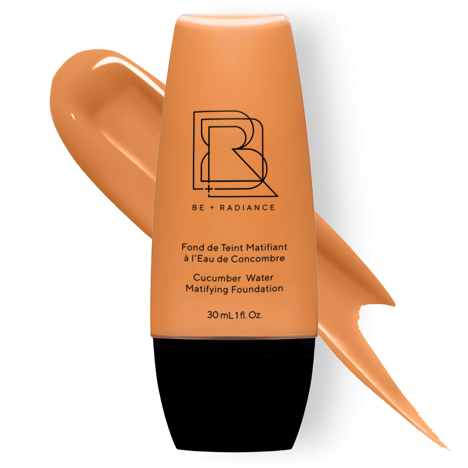 BE+RADIANCE N°50⎮Liquid mattifying foundation with cucumber water⎮ light to medium coverage, natural⎮ For all types of skin⎮Noncomedogenic, No transfer, Vegan, Cruelty-free⎮Made in France