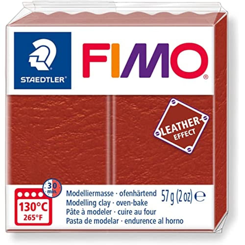 STAEDTLER Fimo Leather-Effect Oven-Hardening Modelling Clay Rust Colour 8010-749 — image 1