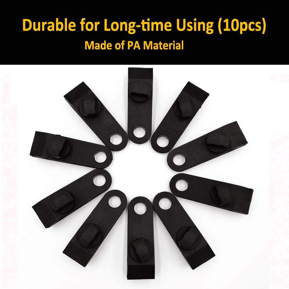 Fortuning's JDS Tarp Clips, Heavy Duty Thumb Screw - Strong Lock Grip Tent Clamps for Tarps, Awnings, Outdoor Camping, Caravan Canopies, Car Covers, Swimming Pool Covers (10 pcs) - - 