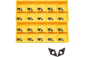XUHAI 10pcs DCMT 21.51 DCMT070204 Gold 55° Diamond Carbide Turning Inserts - High-Performance Cutting Tools for Machining Steel and Stainless Stee