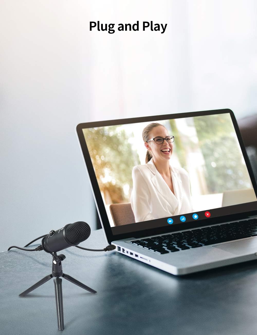 USB Microphone for Computer, RALENO Professional Studio Cardioid Condenser Mic Kit Compatible with Mac PC Laptop for Skype YouTube Teaching Gaming Recording.: Home Audio & Theater