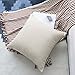Home Brilliant Linen Pillow Covers 18x18 Set of 2 Burlap Decorative Beige Throw Pillows Cover for Couch Living Room, 18 x 18 inches, Light Linen