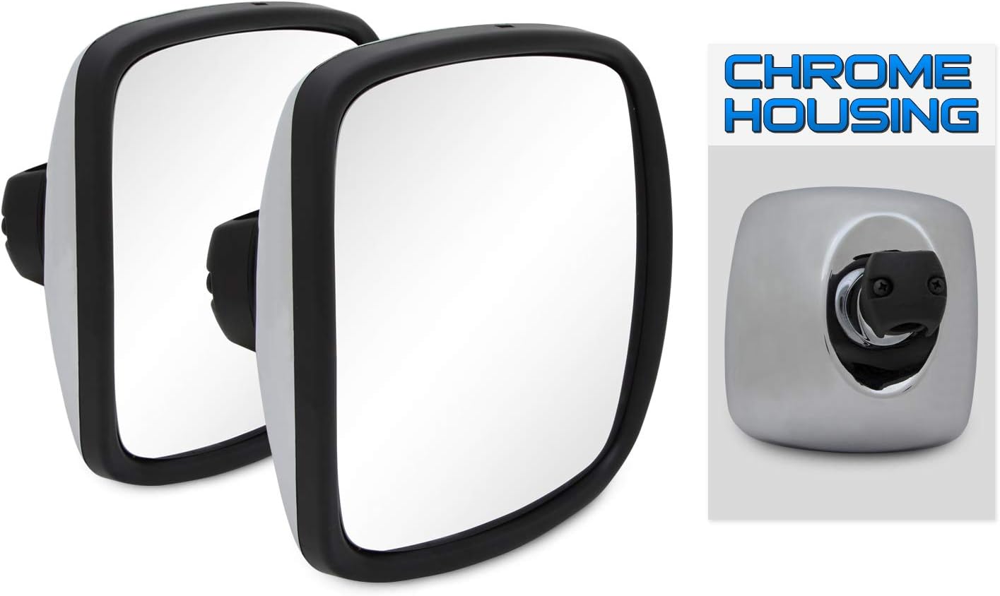 2pc Optix 20032017 Freightliner M2 Wide Angle Mirror Chrome Housing