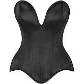 Daisy Corsets Satin Overbust Corset Top for Women. Lingerie, Bustier, and Plus Size. Steel Boned Cincher - Zipper and Lacing