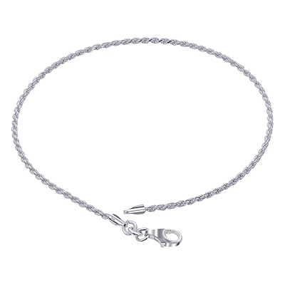 925 Sterling Silver Rope Foot Chain Anklet for Women Jordan Ubuy