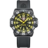 Luminox - Mens Watch - Original Navy Seal 3050 Series 44 mm - Mens Dive Watch - Swiss Quartz - Swiss Made - 200M Water Resistant - Hardened Mineral Crystal - CARBONOX Case - Genuine Rubber S