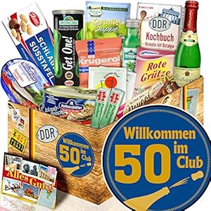 Wilkommen im Club 50 ++ DDR Spezialitäten Box ++ Geschenke 50 Geburtstag