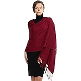 RIIQIICHY Women's Scarf Pashmina Shawls and Wraps for Evening Dress Bridesmaid Wedding Bridal Winter Warm Long Large Scarves