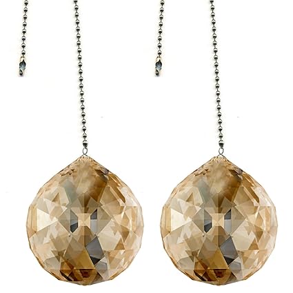 Crystalplace Ceiling Fan Pull Chain 30mm Swarovski Strass Golden