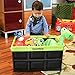 CleverMade CleverCrates 62 Liter Collapsible Storage Bin/Container: Solid Wall Utility Basket/Tote, Kiwi Green