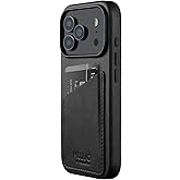 Mujjo Wallet Leather Case for iPhone 17 Pro - MagSafe Compatible - Black