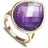 Rose Quartz Ring, Pink Crystal Teardrop Ring for Women, Handmade Adjustable Gold Crystal Ring for Rose Quartz Jewelry, Non-Tarnish Gold Birthstone Ring for Her.