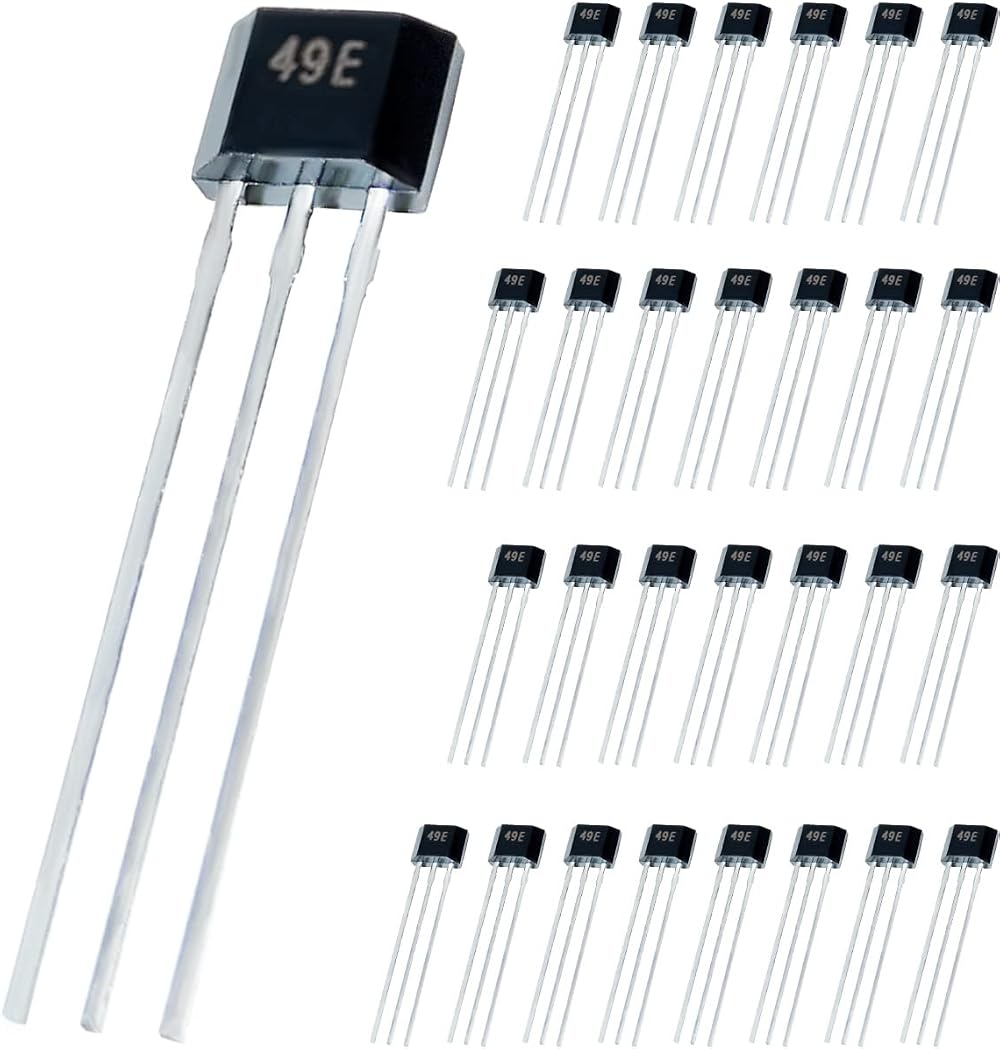 DAOKAI 49E OH49E S49E SS49E Hall Effect Sensor 3V-6.5V TO-92 Pack of 30
