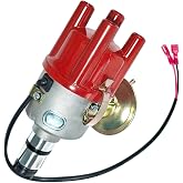 UINIEBOOM Red Cap 034 Vacuum Advance Electronic Distributor Compatible with VW Bug Bus Ghia 0231170034EL