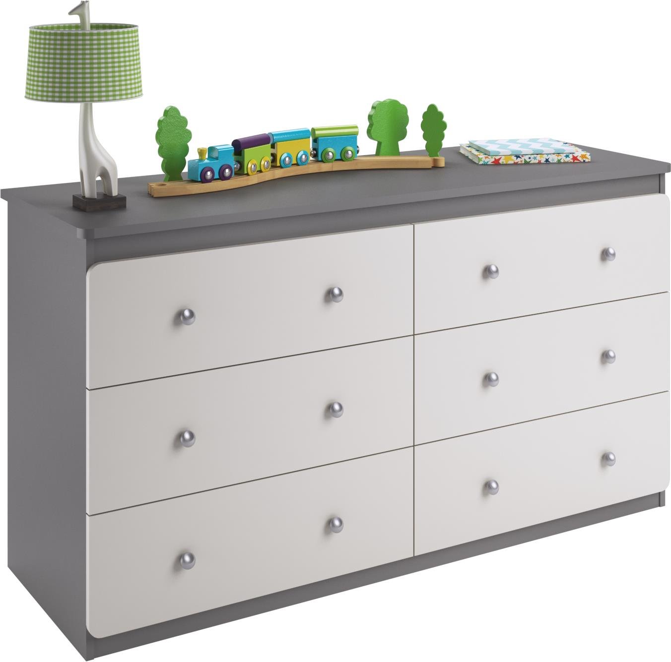 Amazon Com Ameriwood Home Willow Lake 6 Drawer Dresser Gray Baby