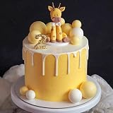 ASTARON Pack of 20 Yellow Cake Decoration Balls Mini Balloon Toppers view 4