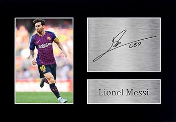 HWC Trading Lionel Messi A4 Sin Marco Regalo De Visualización De Fotos De Impresión De Imagen Impresa Autógrafo Firmado por Barcelona Los Aficionados Al Fútbol: Amazon.es: Juguetes y juegos