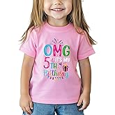 ArtJaroz Birthday Girl Shirt Toddler Birthday Shirt Gift for 2nd 3rd 4th 5th 6th 7th 8th Tee Short Sleeve Cotton T-Shirt