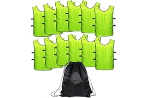 FLECHR Soccer Sports 12 Pack Team shirt Training Vests Jerseys Bibs Adult Youth kids Football Basketball Volleyball Hockey