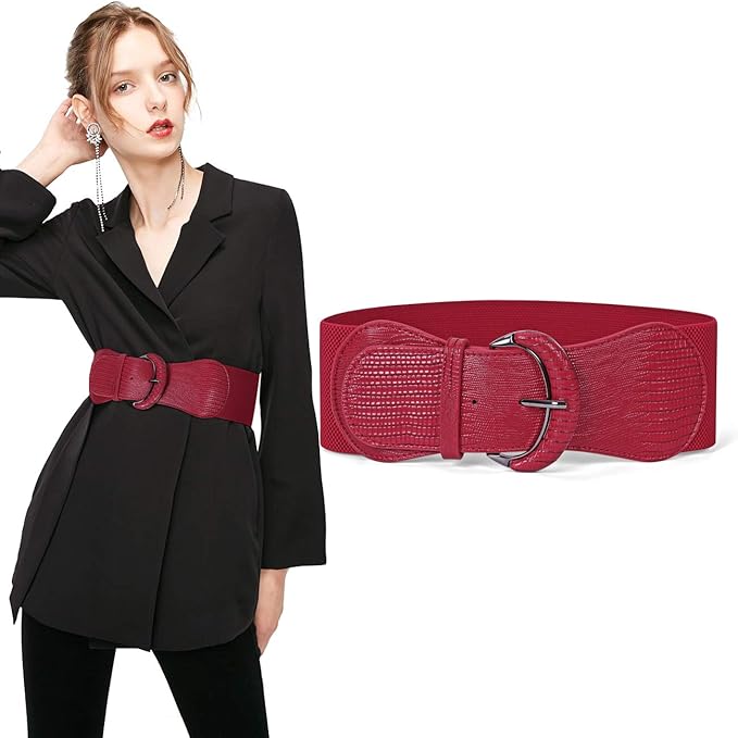 Jasgood ベルト レディース 太ベルト ゴムベルト サッシュ Amazon