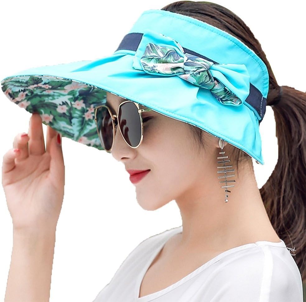 FYXD Summer Sun Hat Ladies Folding Sun Hat Outdoor UV Protection Big