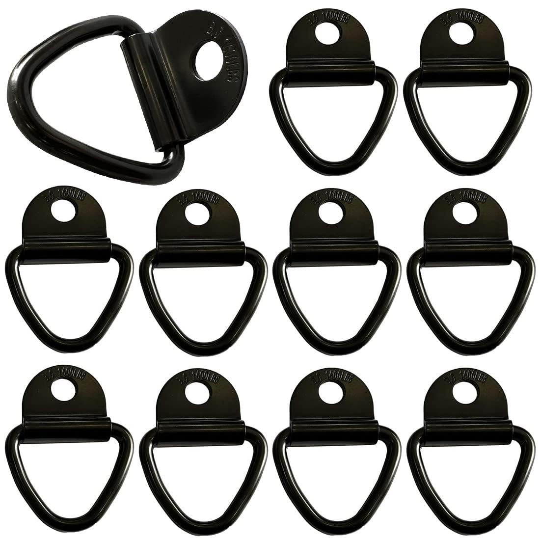 ZKSXOA 10 Pcs Trailer Tie Down Anchors, D Rings, Stainless Steel D Ring, Heavy Duty, for Trucks, Boats, Trailers