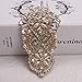 Gold Wedding Rhinestone Applique for Dresses Bridal Belts (1 Piece Gold)