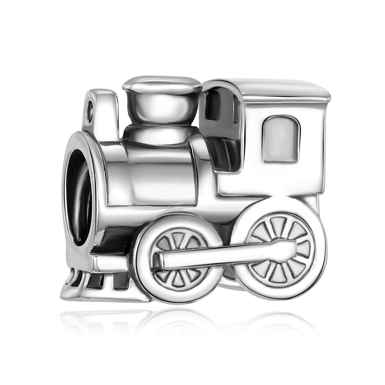 Fantasticharm Choo Choo Train Engine Travel Charm Genuine 925 Sterling Silver Bead fits European Charms Bracelet Jewelry