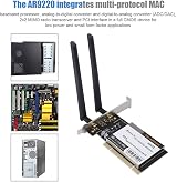 fasient 300Mbps Dual Band WiFi Card AR9220 PCIe 2.4/5GHz 802.11n for Win view 2